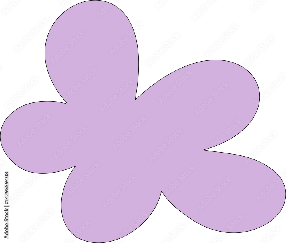 Hand Drawn Abstract Flower Shape Illustration Hand Drawn Abstract Flower Shape Illustration