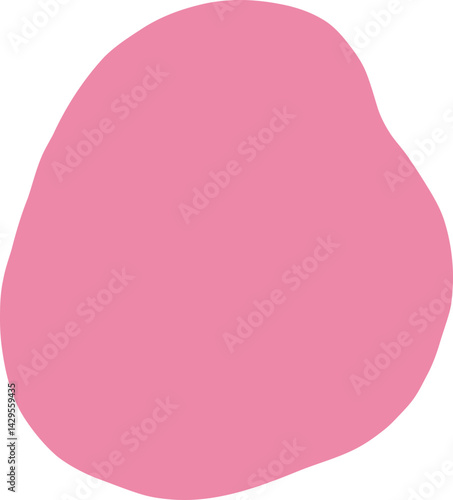 Hand Drawn Organic Pink Blob Shape