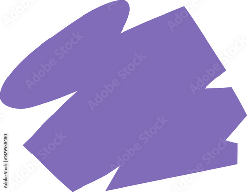 Irregular spiked hand drawn abstract shape with sharp points for edgy designs