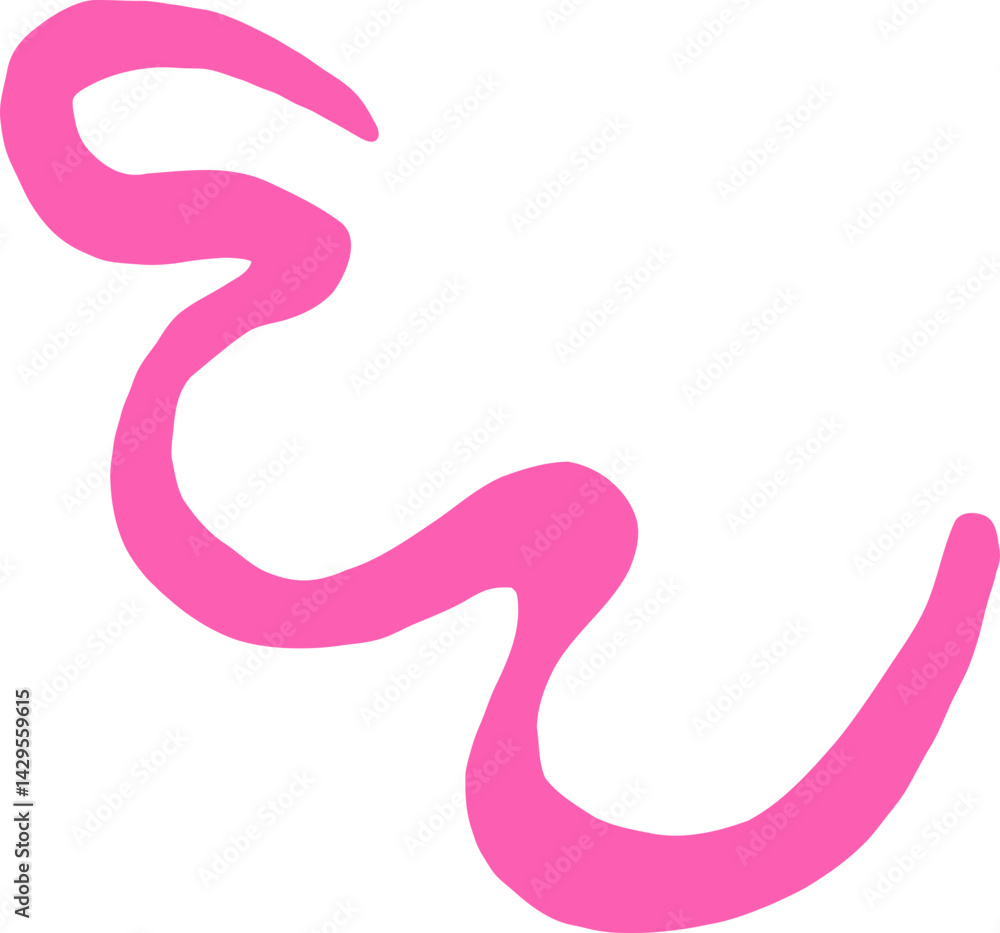 Curvy squiggle hand drawn abstract shape with flowing dynamic lines Curvy squiggle hand drawn abstract shape with flowing dynamic lines