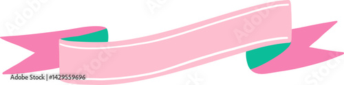 Elegant curved ribbon banner for stylish and creative designs