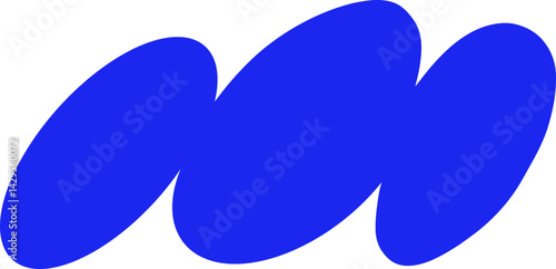 Hand drawn abstract oval cluster with minimalist artistic style