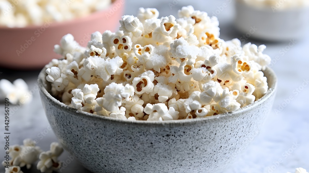 Bowl of Buttery Salted Popcorn Movie Night Snack Bowl of Buttery Salted Popcorn Movie Night Snack