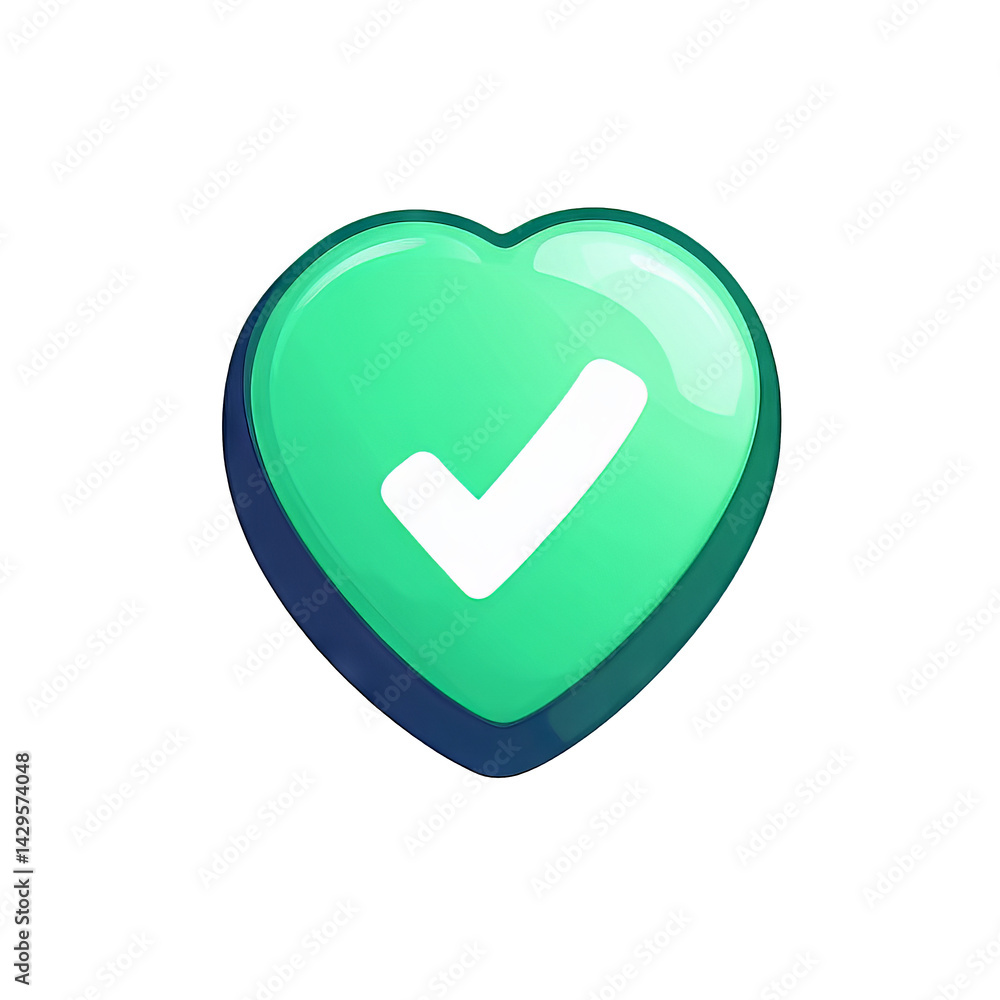 Healthcare green check mark symbol isolated on transparent background PNG Healthcare green check mark symbol isolated on transparent background PNG