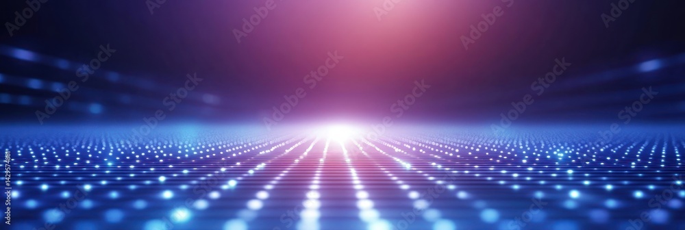 Obraz premium Glowing Digital Path Horizon.