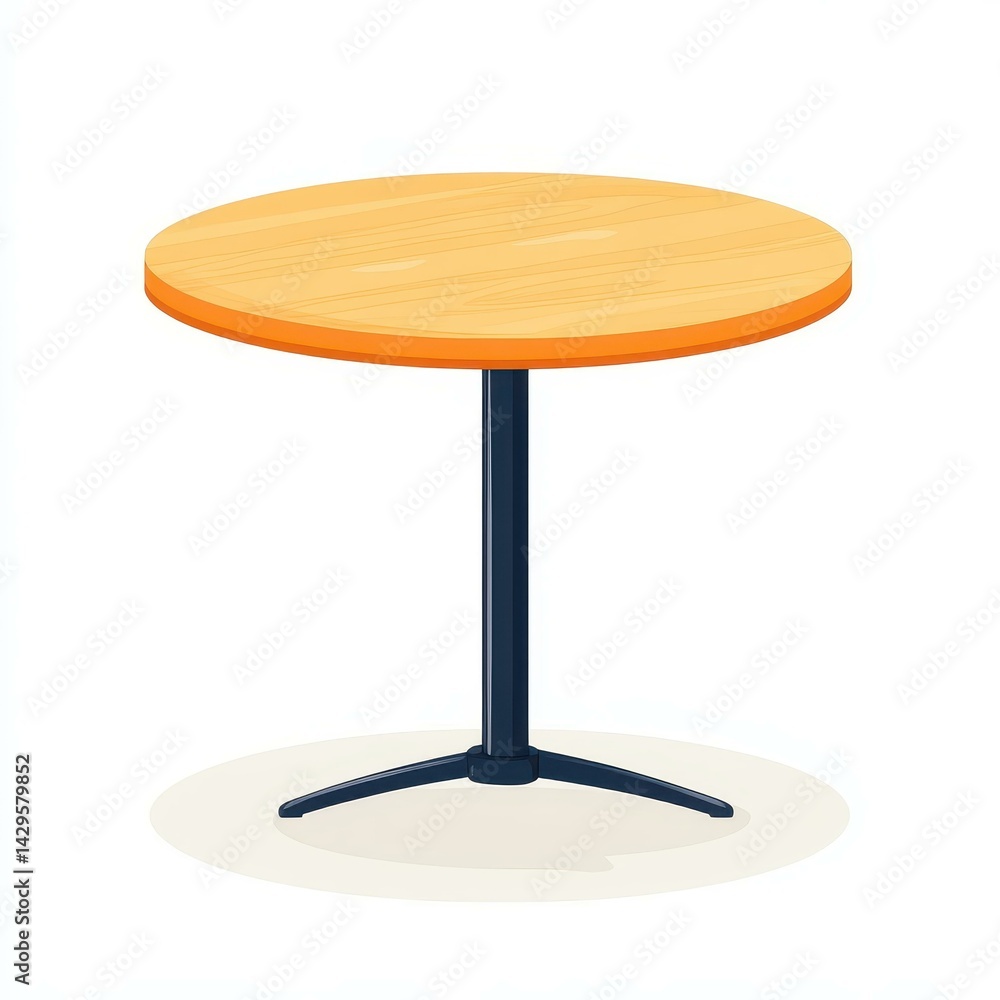 A table stands alone against a clean white backdrop, emphasizing its design and simplicity. A table stands alone against a clean white backdrop, emphasizing its design and simplicity.