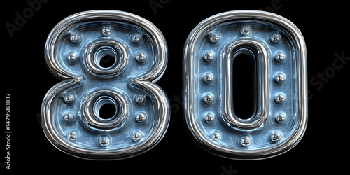 3D Chrome Number Eighty