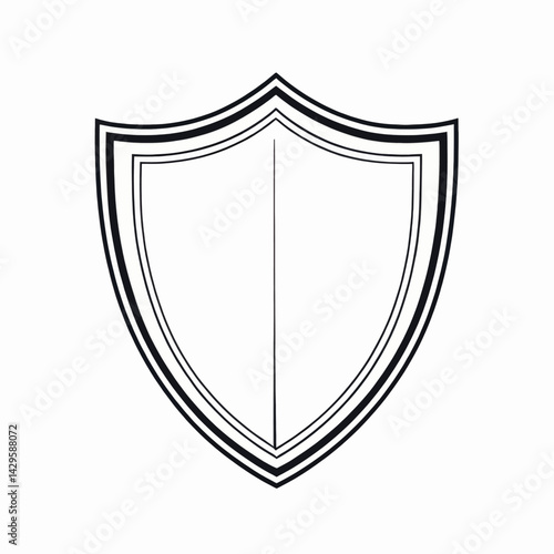 Classic Heraldic Shield Design Emblem Graphic