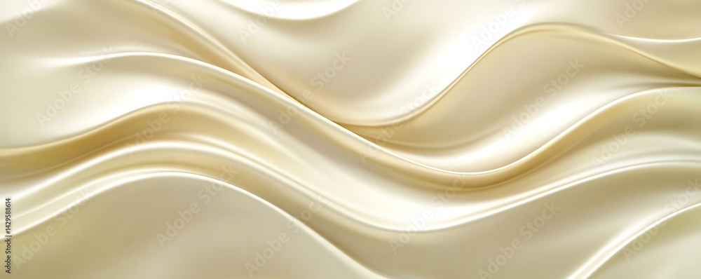 Obraz premium Light gold background with wavy lines.
