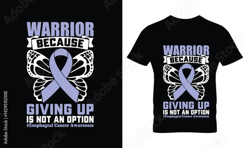 Esophagus Cancer Warrior Purple Esophageal Cancer Awareness T-Shirt