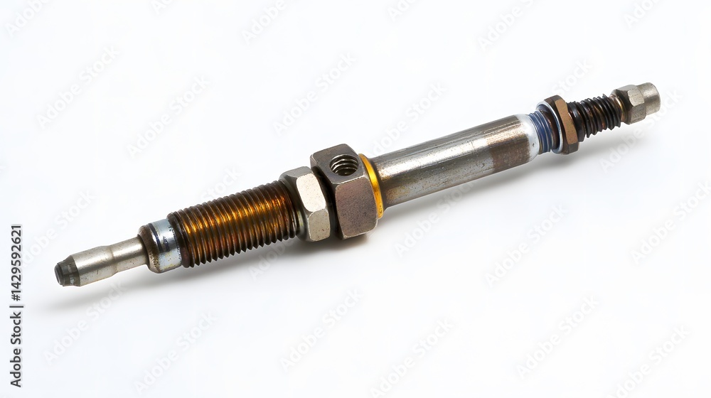 Auto Glow Plug with Closeup Studio Shot. Auto Glow Plug with Closeup Studio Shot.