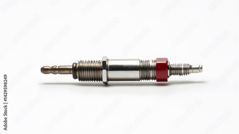 Metal Valve Component on White. Metal Valve Component on White.