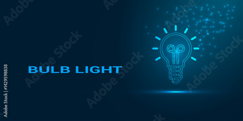 current bulb low poly backgound   vectre design .