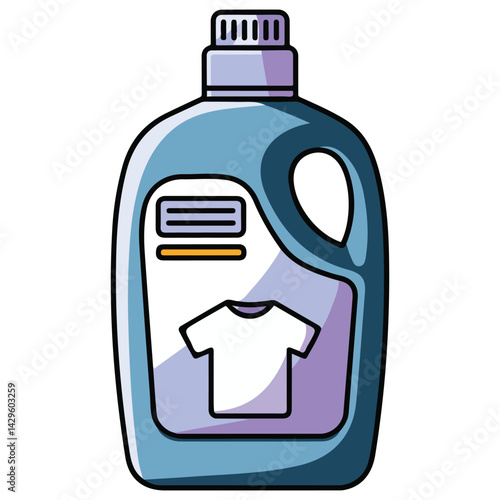 detergent bottle cleaning household product isolated vector illustration on white background