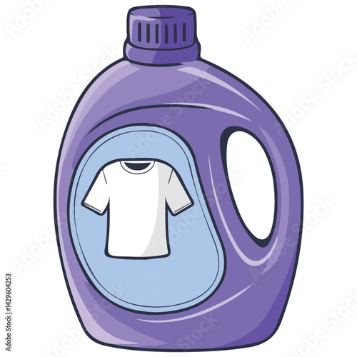 laundry soap washing liquid cleaner isolated vector illustration on white background