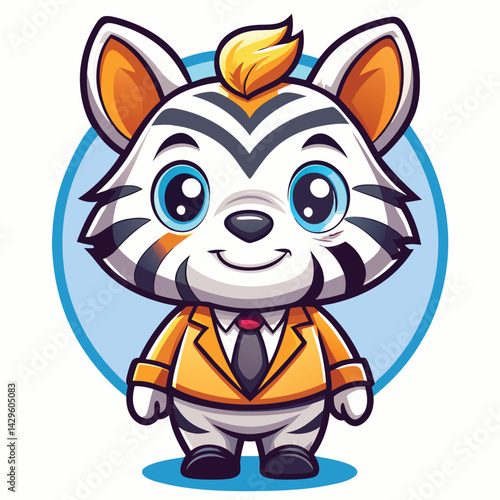 Cute zebra wearing a suit