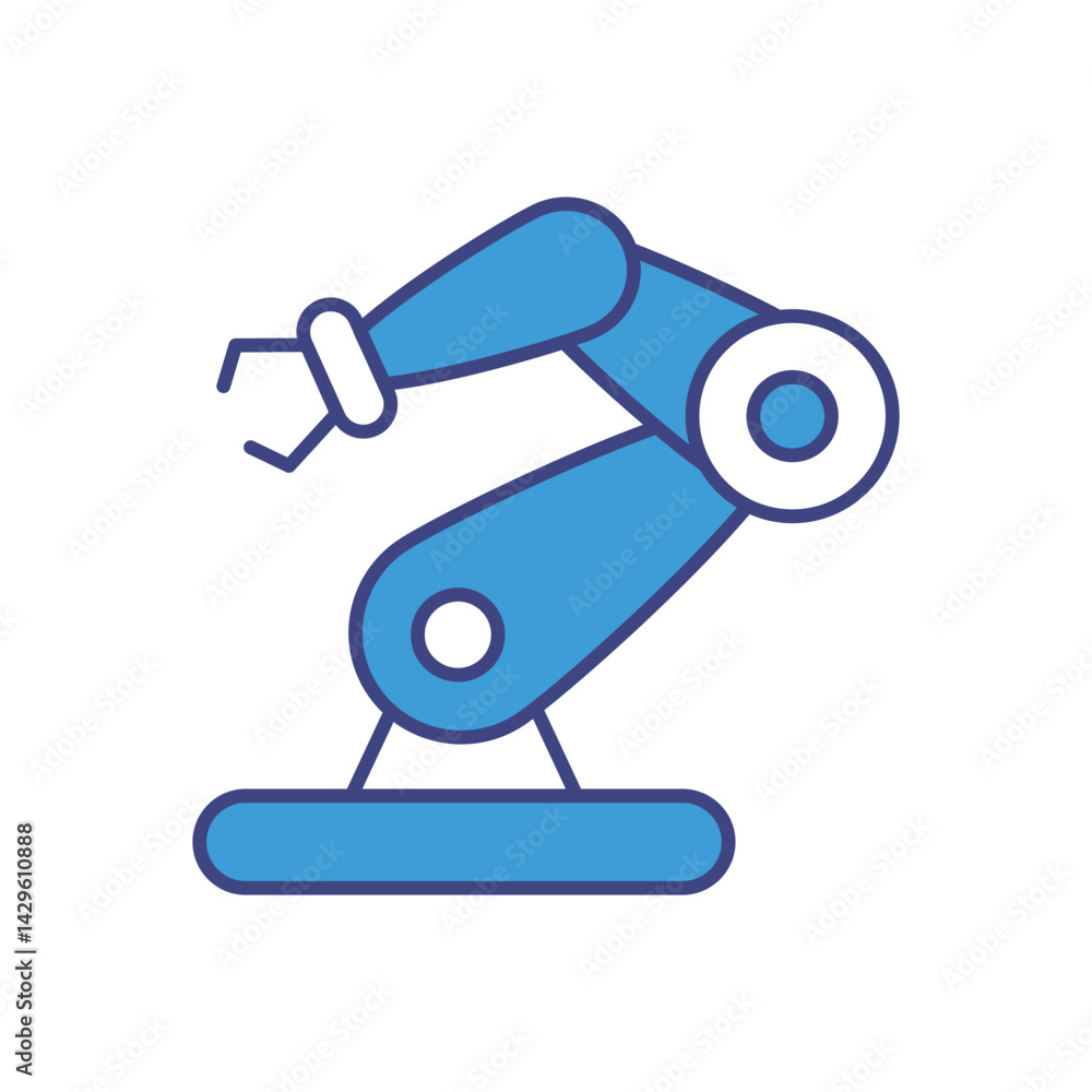 Industrial Robot Arm vector icons stock illustration Industrial Robot Arm vector icons stock illustration