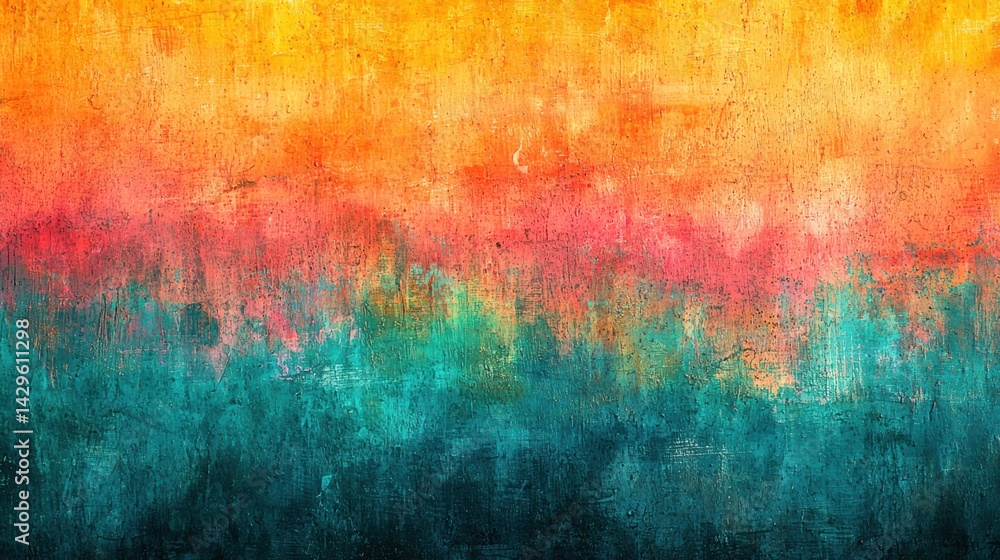 Fototapeta premium Vibrant Ombre Textured Background Abstract Sunset Hues