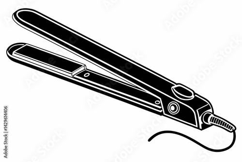 hair straightener silhouette