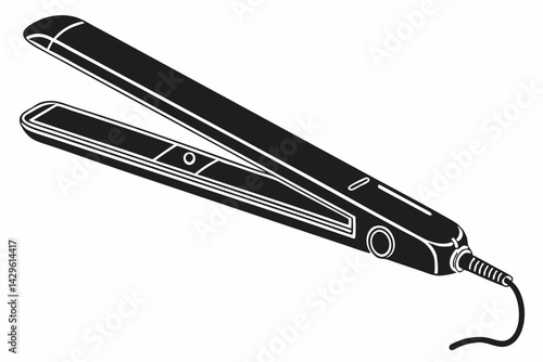 hair straightener silhouette