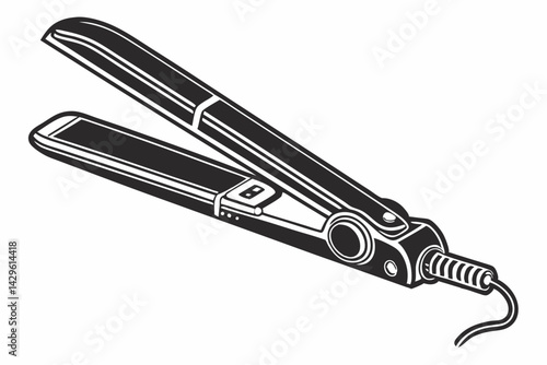 hair straightener silhouette