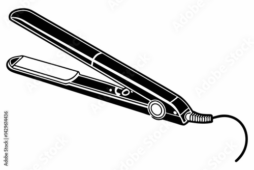 hair straightener silhouette