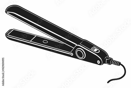 hair straightener silhouette