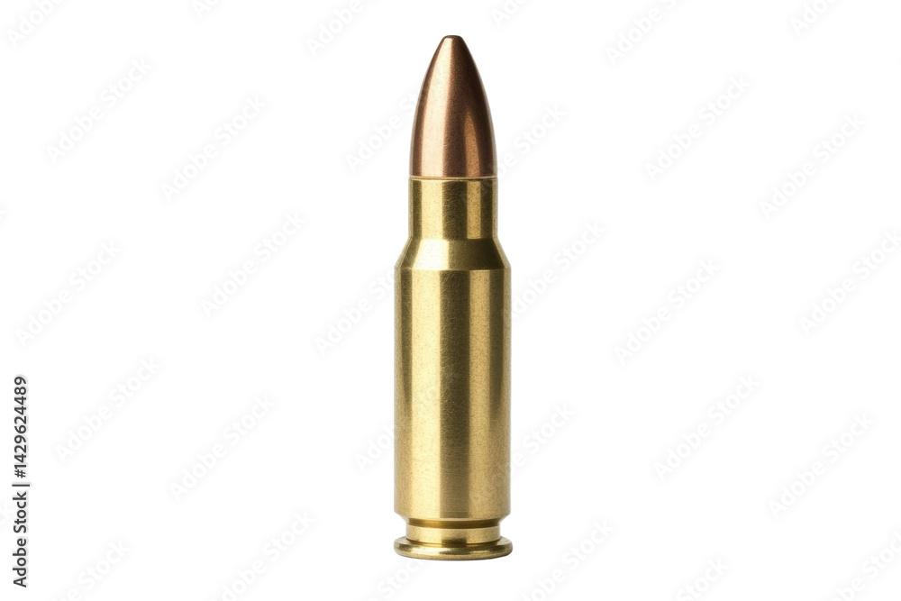 Bullet is sitting on a white background, isolated Bullet is sitting on a white background, isolated