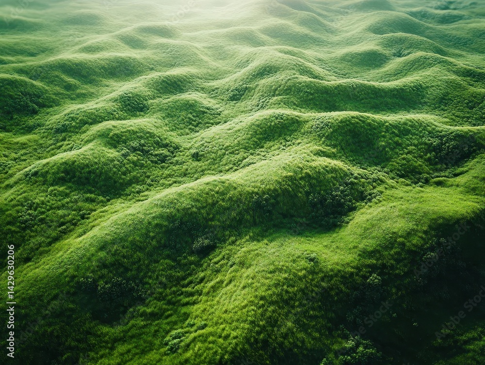 A drone shot of grasslands stretching into the horizon, Grasslands, Expansive and green A drone shot of grasslands stretching into the horizon, Grasslands, Expansive and green