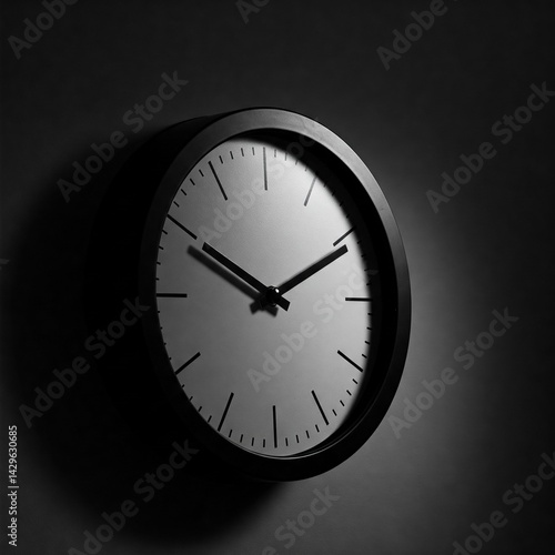 Wallpaper Mural Timeless Clock on Gray Background Torontodigital.ca