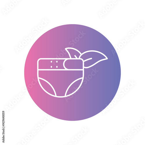 Biodegradable Diaper icon vector stock illustration