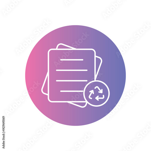Recycled Paper icon vector stock illustration