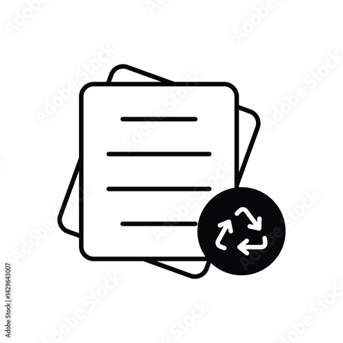 Recycled Paper icon vector stock illustration