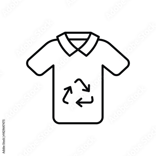 Biodegradable Shirt icon vector stock illustration