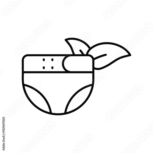 Biodegradable Diaper icon vector stock illustration