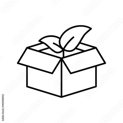 Eco-Friendly Packaging icon vector stock illustration
