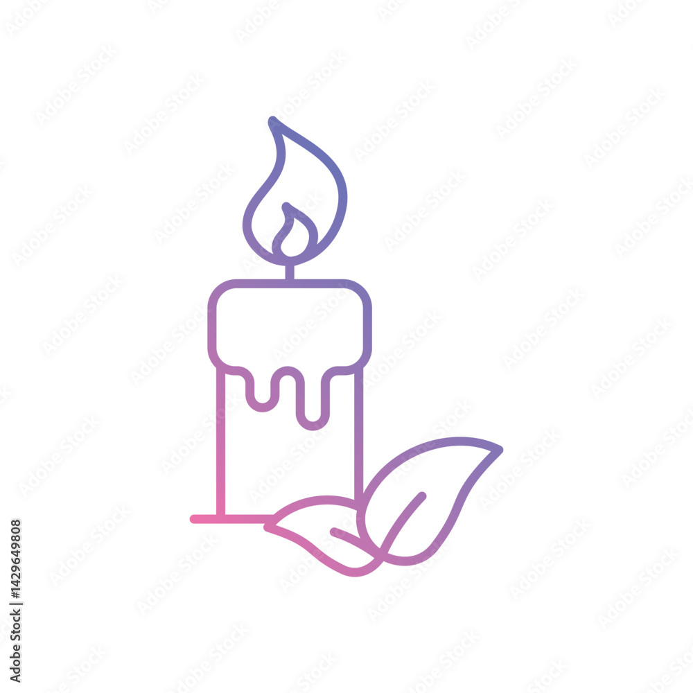 Eco Candle icon vector stock illustration Eco Candle icon vector stock illustration