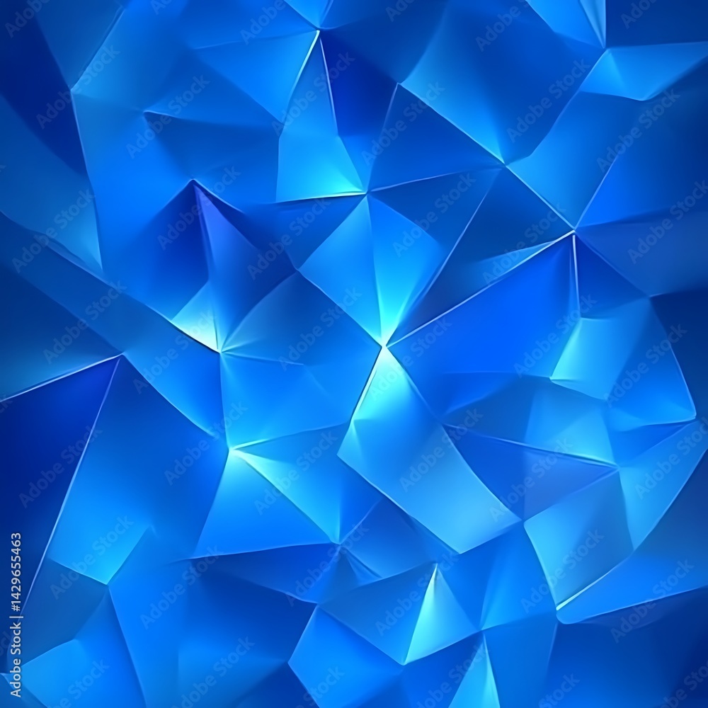 Fototapeta premium Abstract blue polygonal background