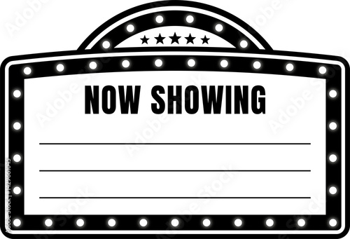 Retro movie template, now showing