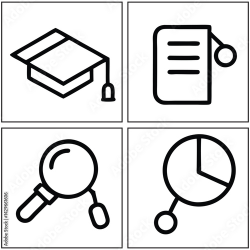 Essential Web Design Icon Set Flat Vector Symbols for UI and UX

