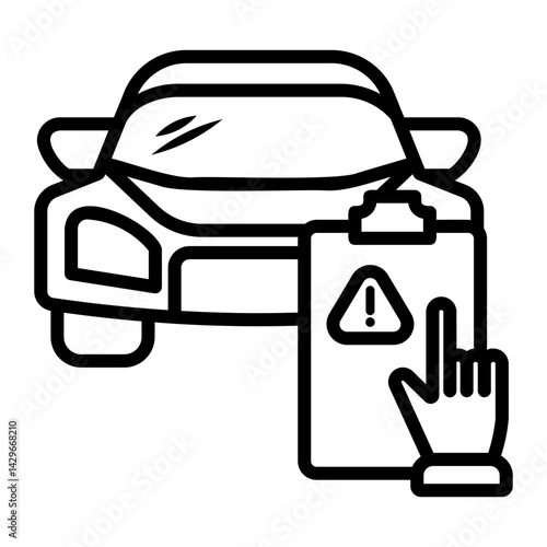 traffic offence Line Icon
