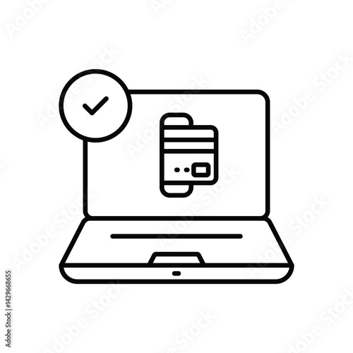 Digital Payment Integration icon vector stock illustration