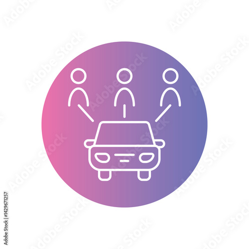 Ride Sharing icon vector stock illustration