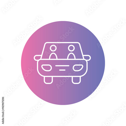 Carpooling icon vector stock illustration