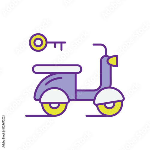 Scooter Rentals icon vector stock illustration