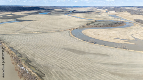 Assiniboine River In Manitoba, Canada