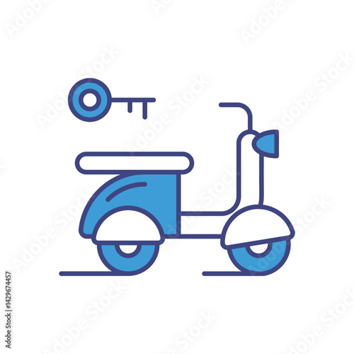 Scooter Rentals icon vector stock illustration