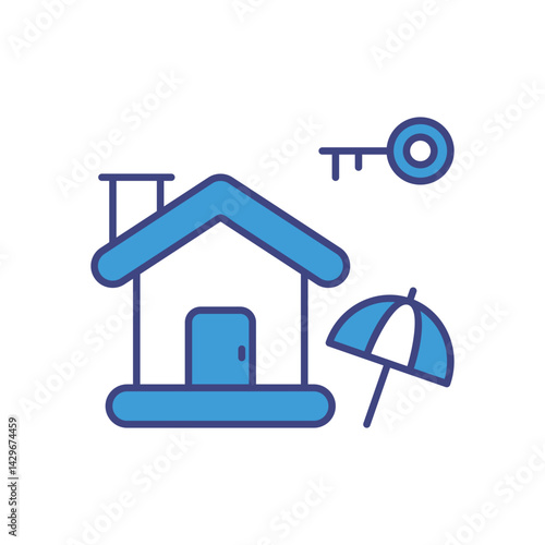 Vacation Rentals icon vector stock illustration