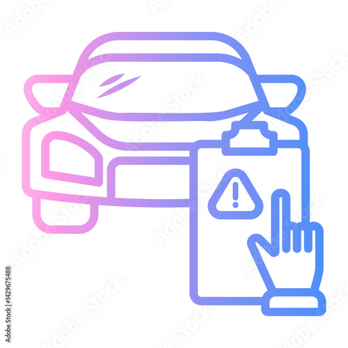 traffic offence Line Gradient Icon