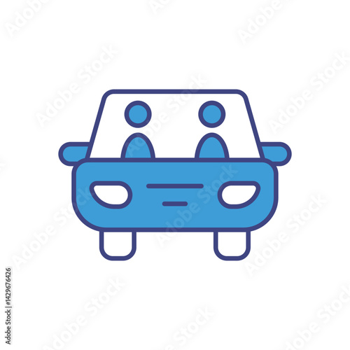 Carpooling icon vector stock illustration